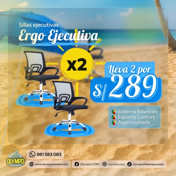 PROMO | 2 Sillas Atlantis Ergonomic